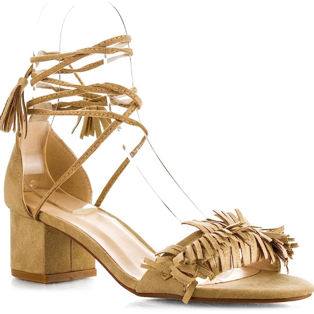 Women’s Open at or Fringe Heel Sandal